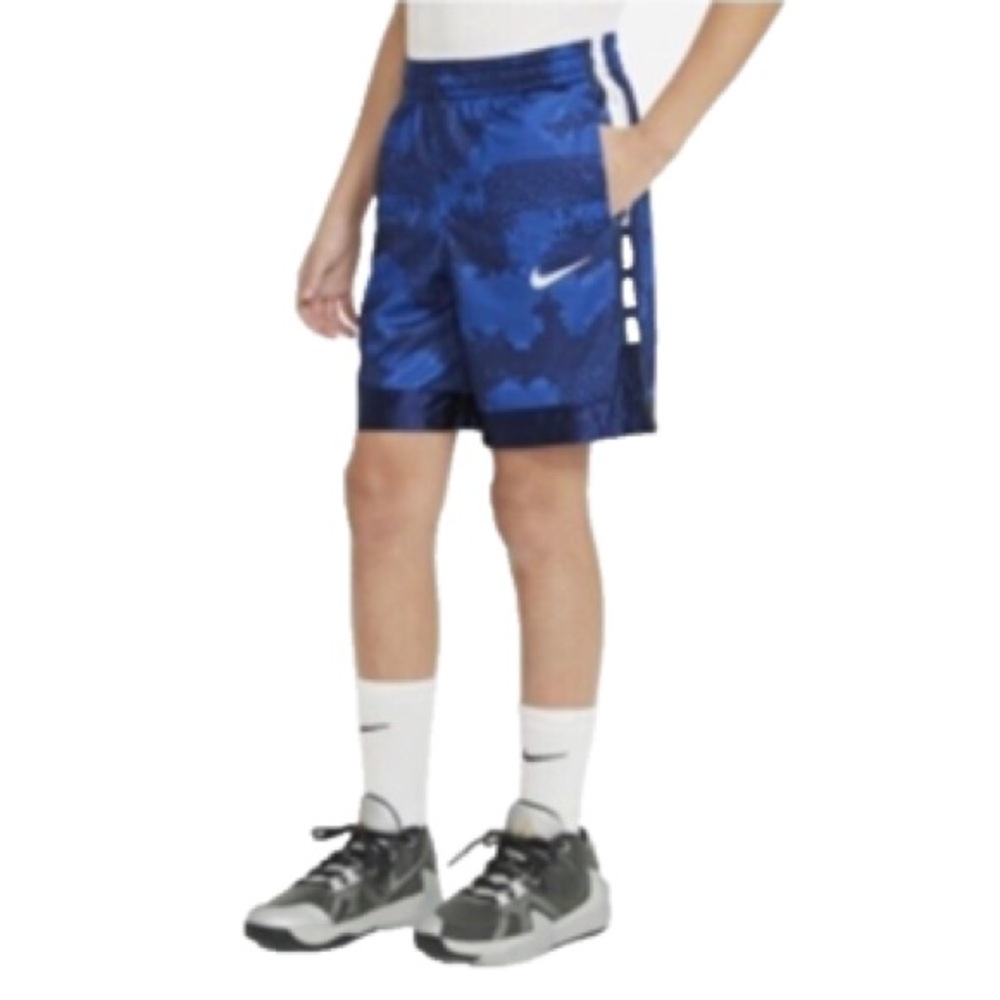 Youth Dri-FIT Elite Super Digital Camo Athletic Basketball Shorts Blue Size M